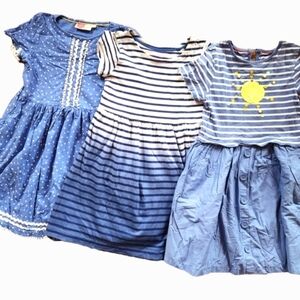 Blue Mini Boden Dress Set